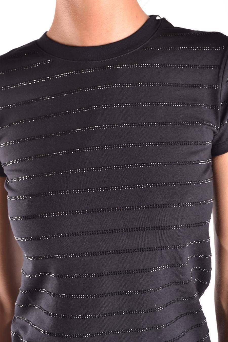 PHILIPP PLEIN  T-shirt Nera in Cotone Elasticizzato Philipp Plein Donna Only for today