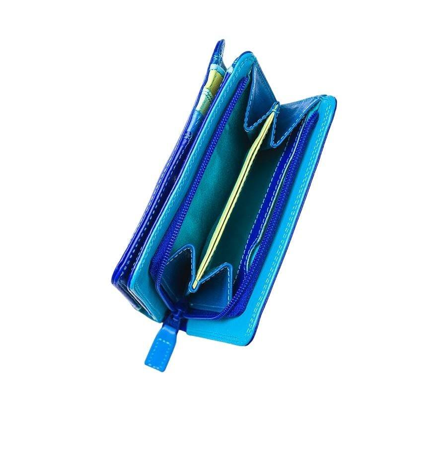 MYWALIT  Portafoglio in Pelle con Zip Medium Mywalit in Blu China Enormi sconti