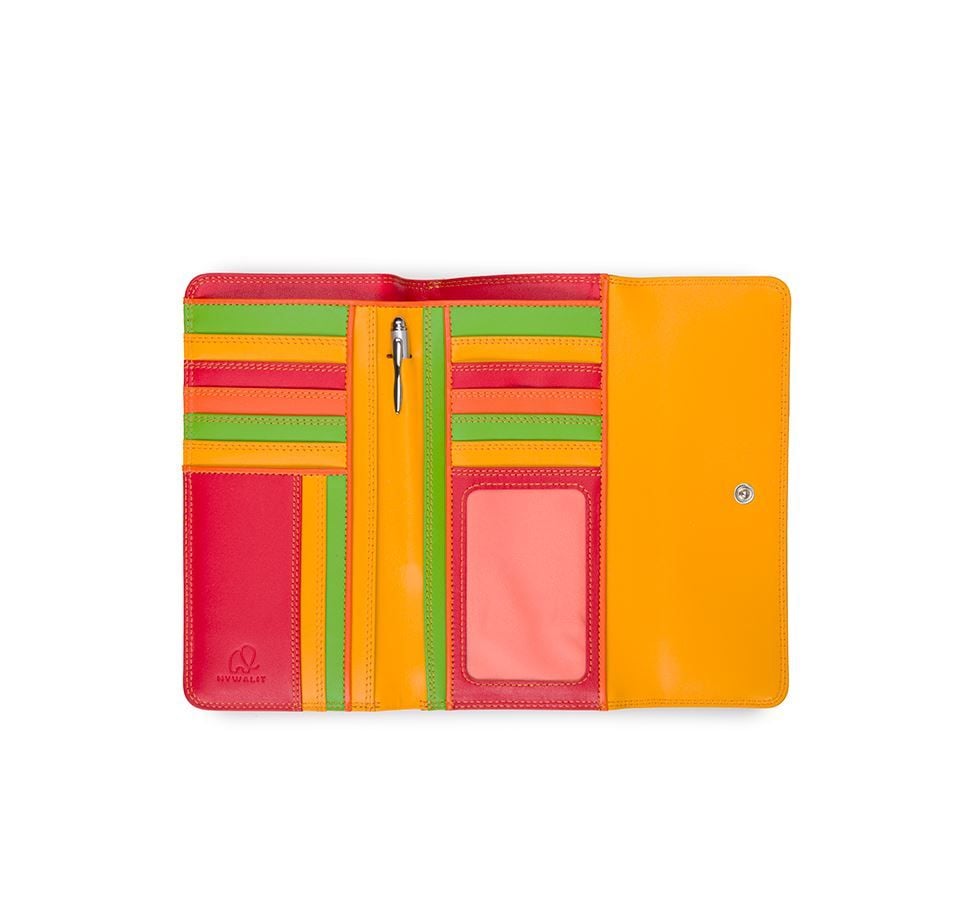 MYWALIT  Portafoglio Tri-Fold Elegante in Pelle Rossa MYWALIT Trasporto libero internazionale