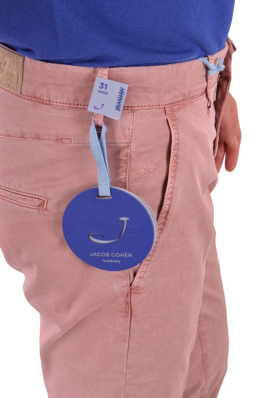 JACOB COHEN  Pantaloni Uomo Cotone Elasticizzato Rosa Jacob Cohen Italia