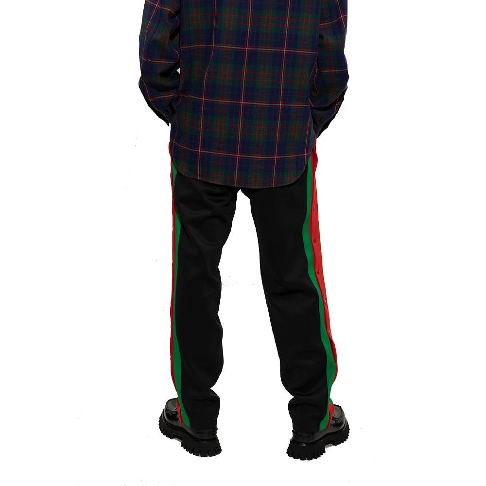 GUCCI  Pantaloni Sportivi GUCCI Neri in Neoprene con Righe per Uomo Negozi Online