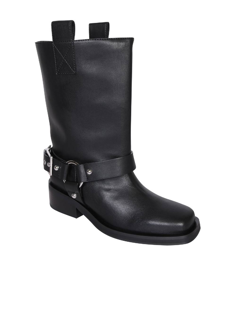GANNI  Stivaletti Neri in Pelle Riciclata GANNI per Donna Promozione Limitata