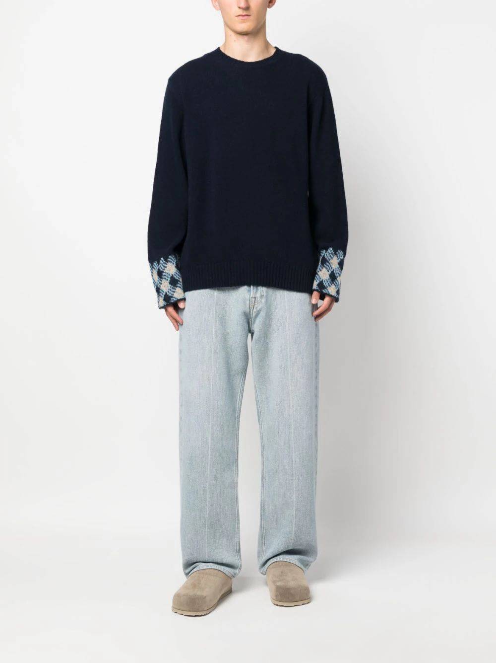 ETRO  Maglione ETRO Blu Uomo in Lana Vergine con Scollo a C I Più Venduti