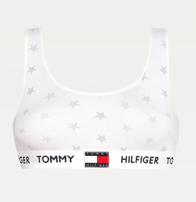 TOMMY JEANS  Reggiseno Bralette Bianco in Cotone Tommy Jeans - Intimo Donna Cyber Monday