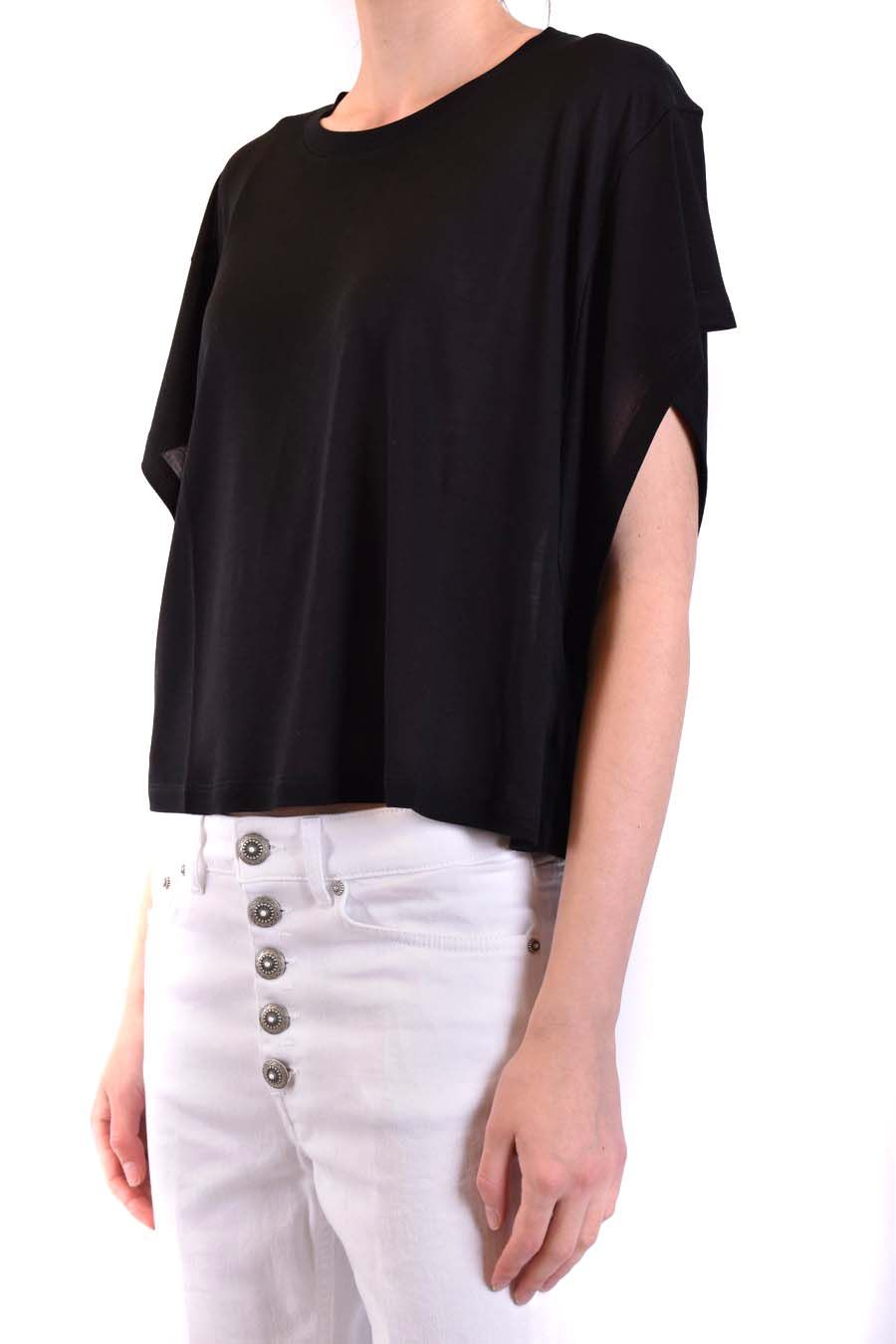 DONDUP  T-Shirt Donna in Cotone Nero DONDUP Offerta natalizia