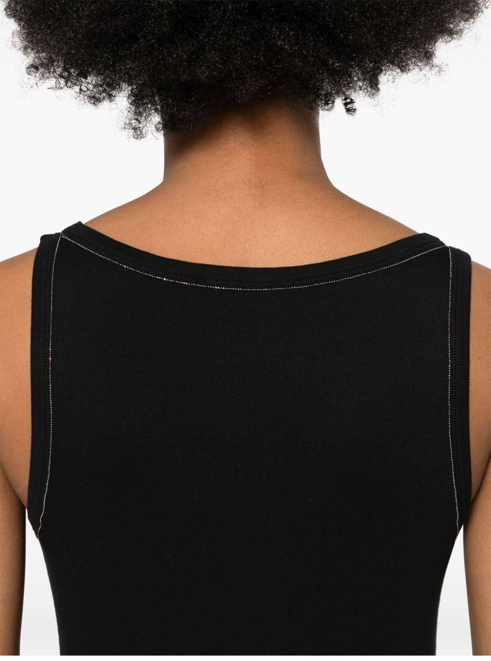 FABIANA FILIPPI  Maglia Nera Fabiana Filippi - Camicetta in Cotone Elasticizzato da Donna Offerta Pasqua