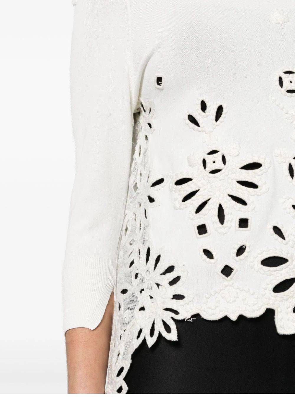 ERMANNO SCERVINO  Maglione Bianco Scollo a Barca Ermanno Scervino Latest fashion
