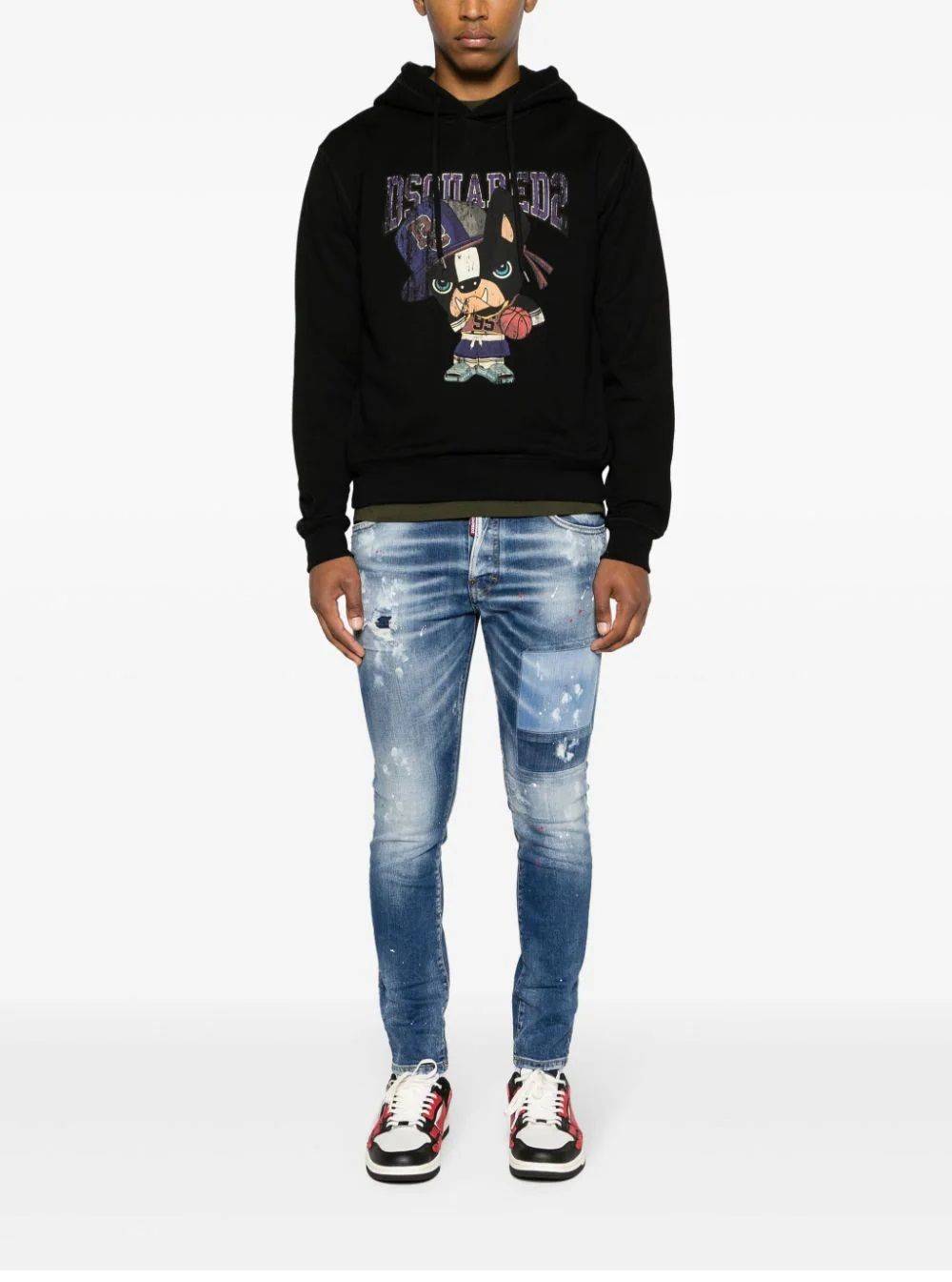 DSQUARED2  Pantaloni Uomo Cotone 5 Tasche Azzurro Chiaro DSQUARED2 Online Outlet