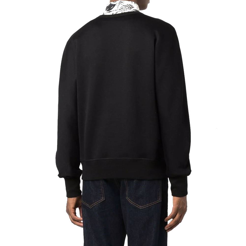 ALEXANDER MCQUEEN  Felpa Logo Cotone Nera Alexander McQueen Uomo Nuovi prodotti