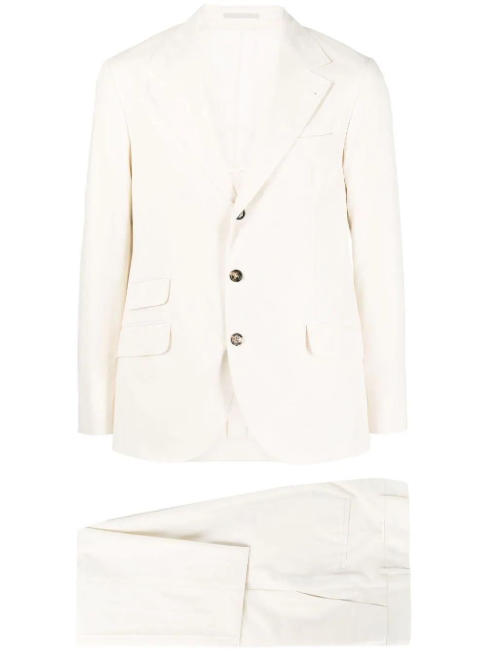 BRUNELLO CUCINELLI  Abito da Uomo Leisure Bianco BRUNELLO CUCINELLI - Mistocotone 95% Comprane uno, ottenene uno gratis