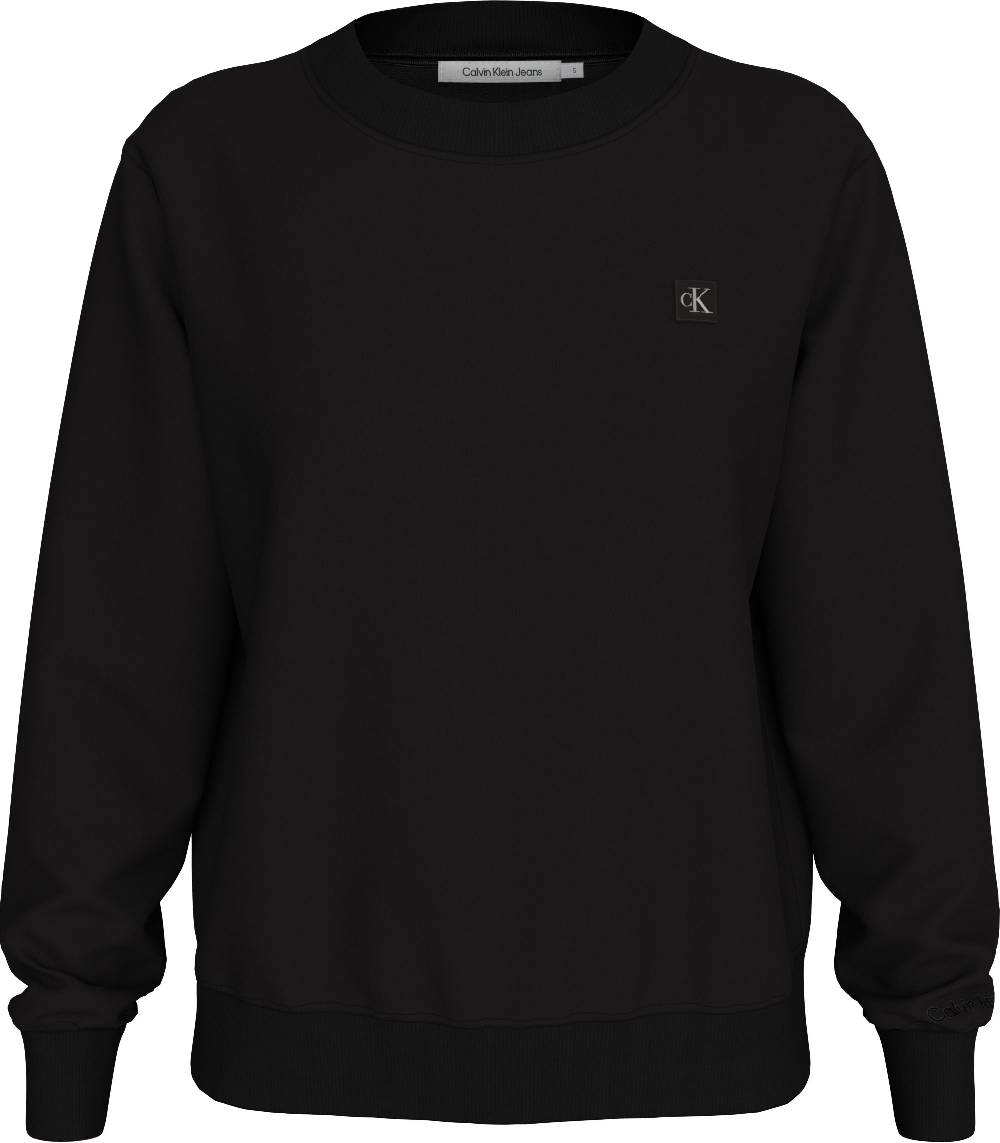 CALVIN KLEIN  Felpa da Donna Nera in Cotone Misto Calvin Klein Offerte giornaliere