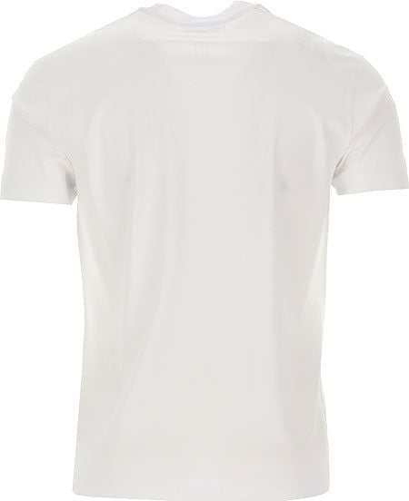EMPORIO ARMANI  T-Shirt Logo Emporio Armani Bianca in Lyocell e Cotone per Uomo Offerta settimanale