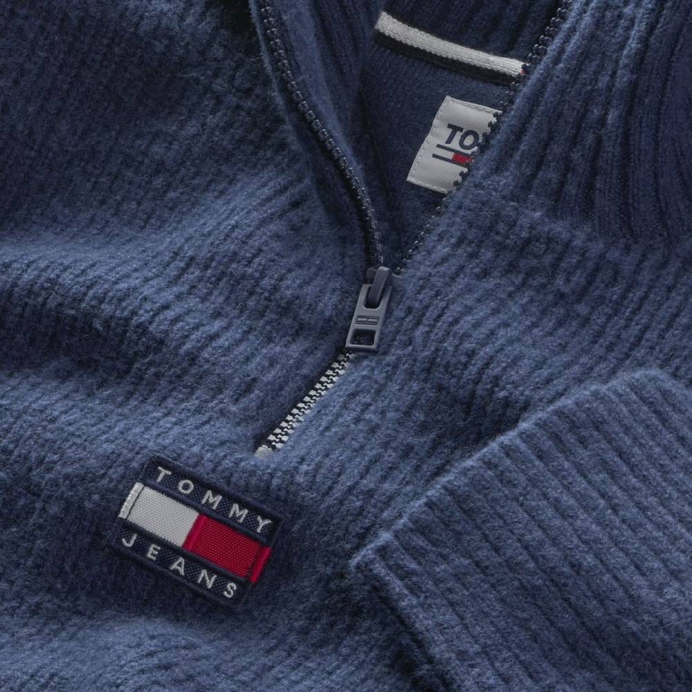 TOMMY JEANS  Felpa di Cotone Blu Tommy Jeans Uomo Latest stili