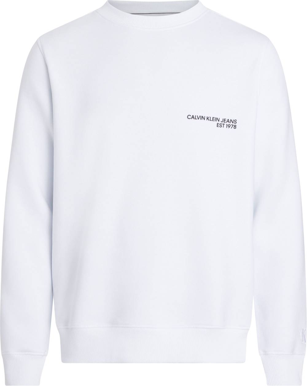 CALVIN KLEIN  Felpa con Cappuccio Bianca in Cotone Misto Calvin Klein Uomo Promozione temporanea