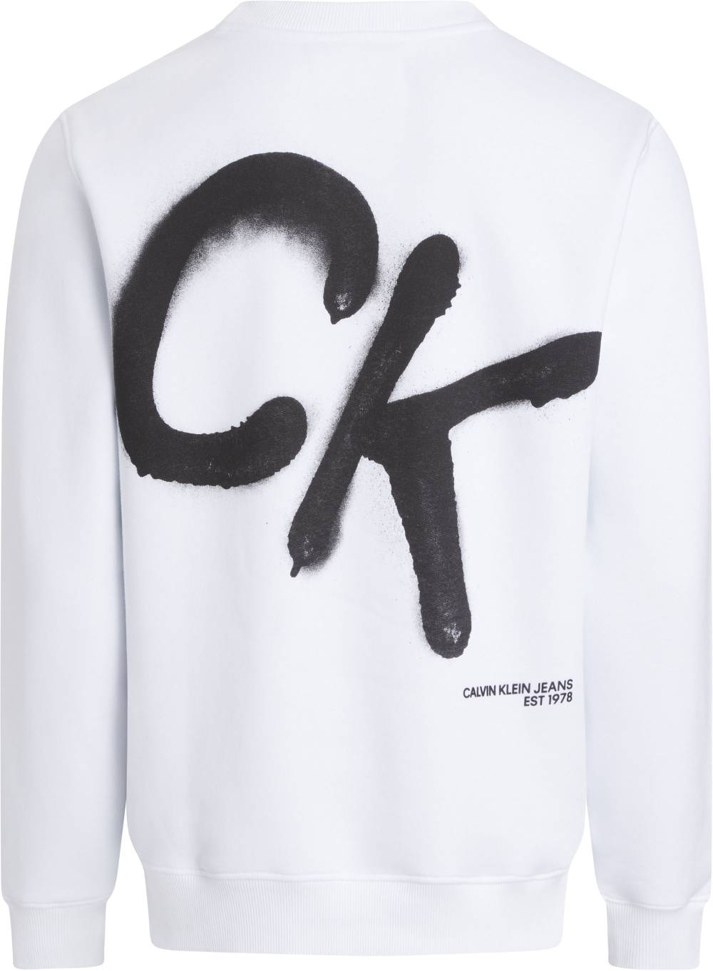 CALVIN KLEIN  Felpa con Cappuccio Bianca in Cotone Misto Calvin Klein Uomo Promozione temporanea