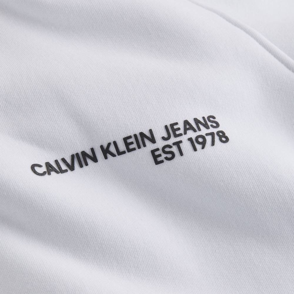 CALVIN KLEIN  Felpa con Cappuccio Bianca in Cotone Misto Calvin Klein Uomo Promozione temporanea