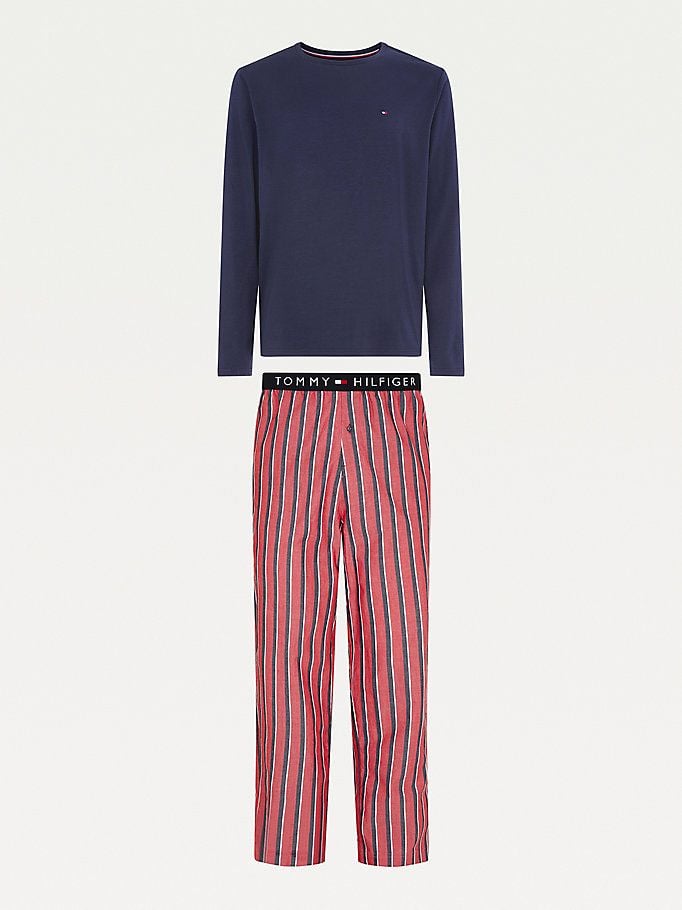 TOMMY JEANS  Pigiama Elasticizzato Blu da Uomo TOMMY JEANS in Cotone Trasporto libero internazionale