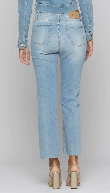 KOCCA  Jeans Donna Blu a Gamba Dritta in Cotone Elasticizzato KOCCA Duty-free