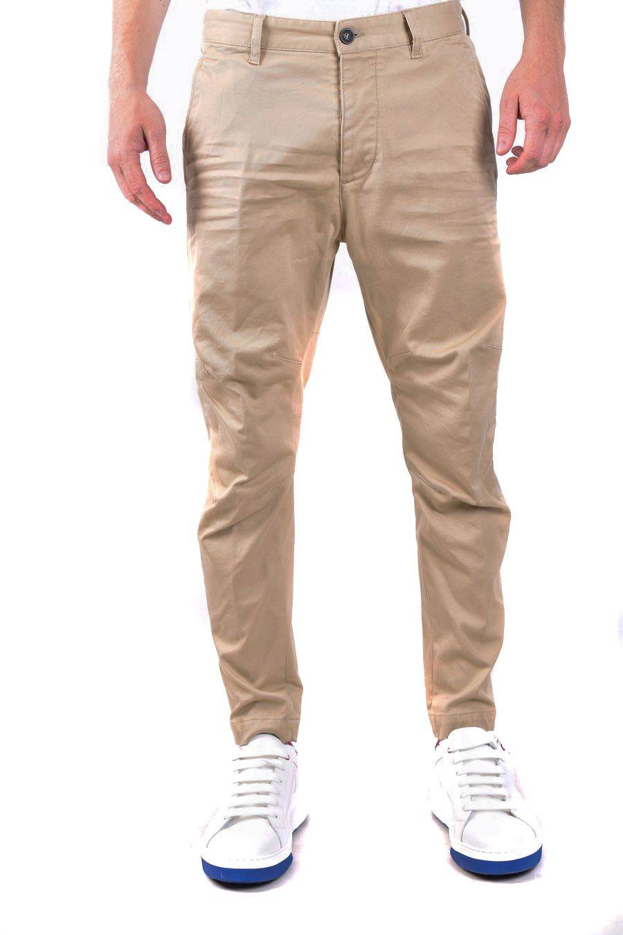 DSQUARED2  Pantaloni Uomo Cotone DSQUARED2 Color Sabbia del Deserto Sconti questo mese