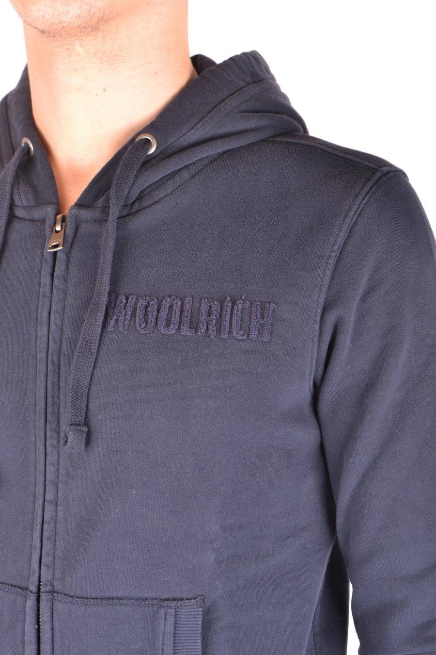WOOLRICH  Felpa Blu in Cotone Woolrich da Uomo Italy