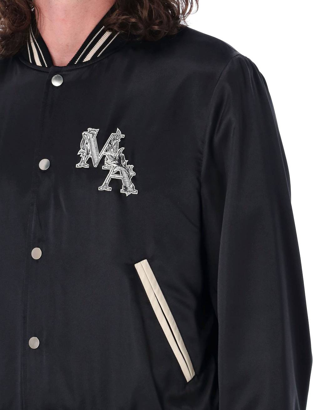 AMIRI  Giacca Bomber Nera MA Logo da Uomo AMIRI Nuovo