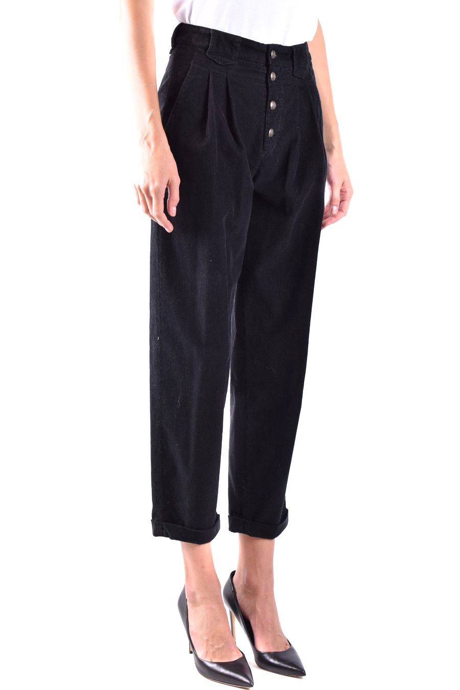 DONDUP  Pantaloni Neri in Cotone Stretch DONDUP da Donna Qualità