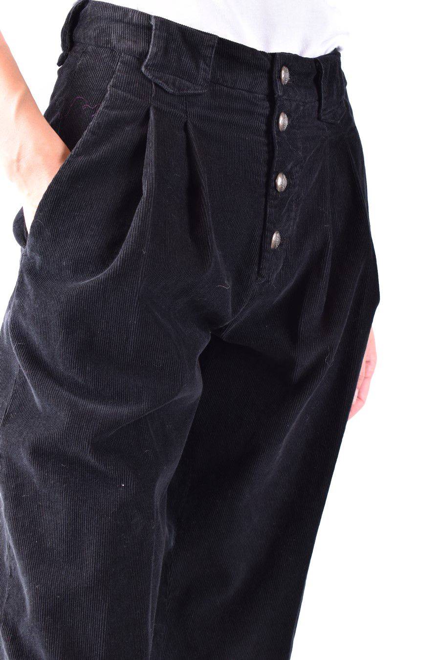 DONDUP  Pantaloni Neri in Cotone Stretch DONDUP da Donna Qualità