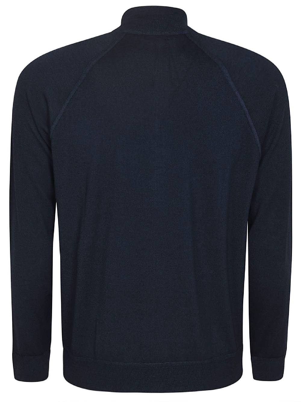 DRUMOHR  Cardigan in Lana Merino Blu Scuro con Zip da Uomo Drumohr Negozi Online