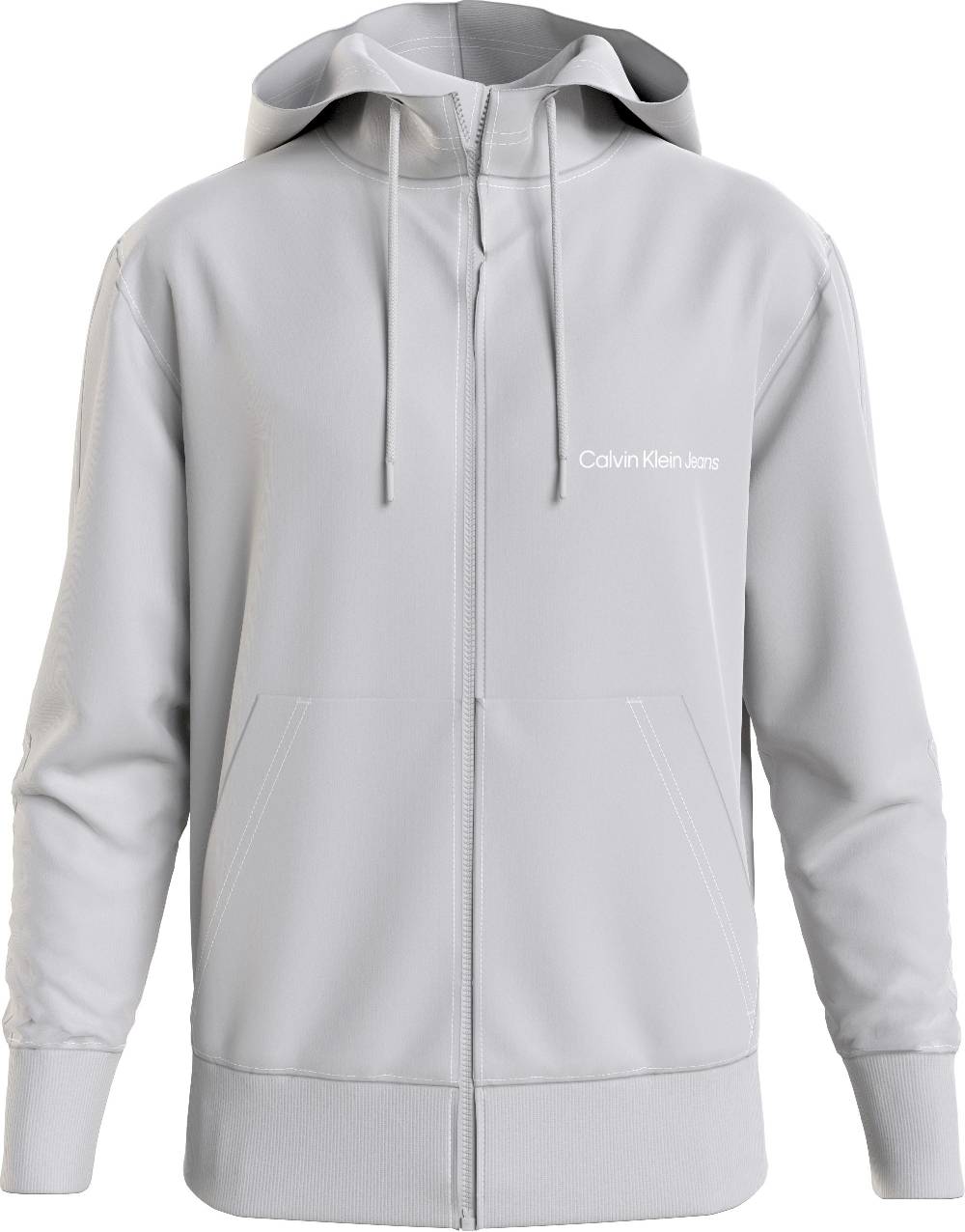CALVIN KLEIN  Felpa con Cappuccio Grigia Calvin Klein in Cotone Uomo Presa