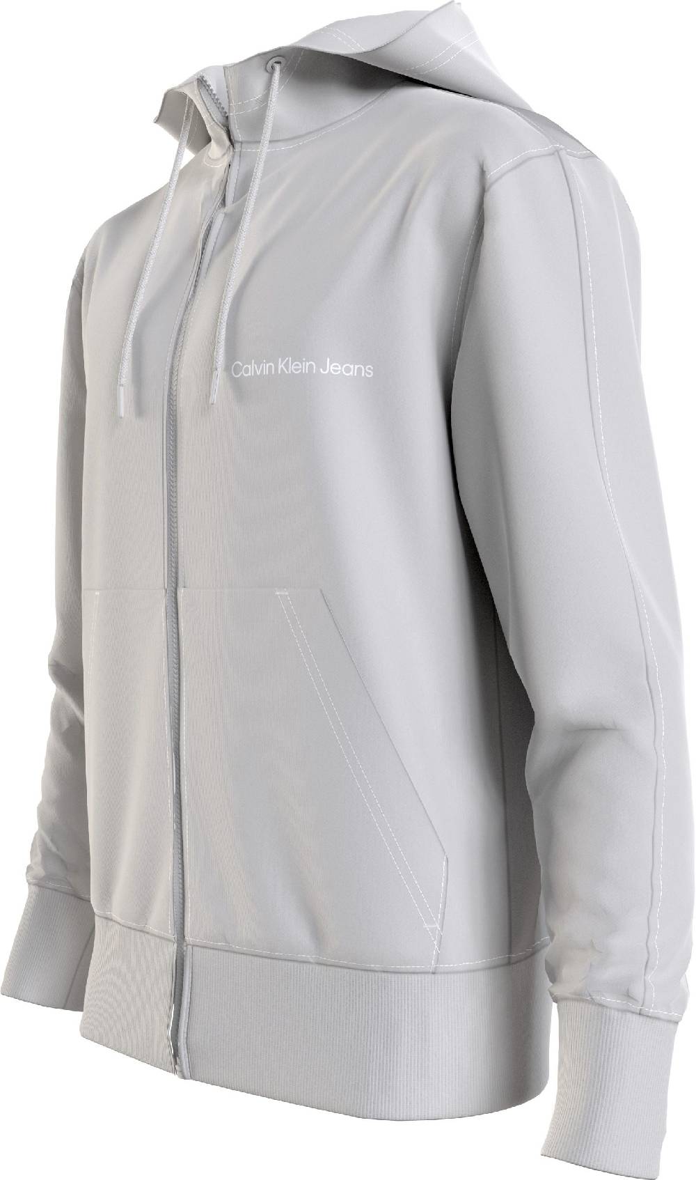 CALVIN KLEIN  Felpa con Cappuccio Grigia Calvin Klein in Cotone Uomo Presa