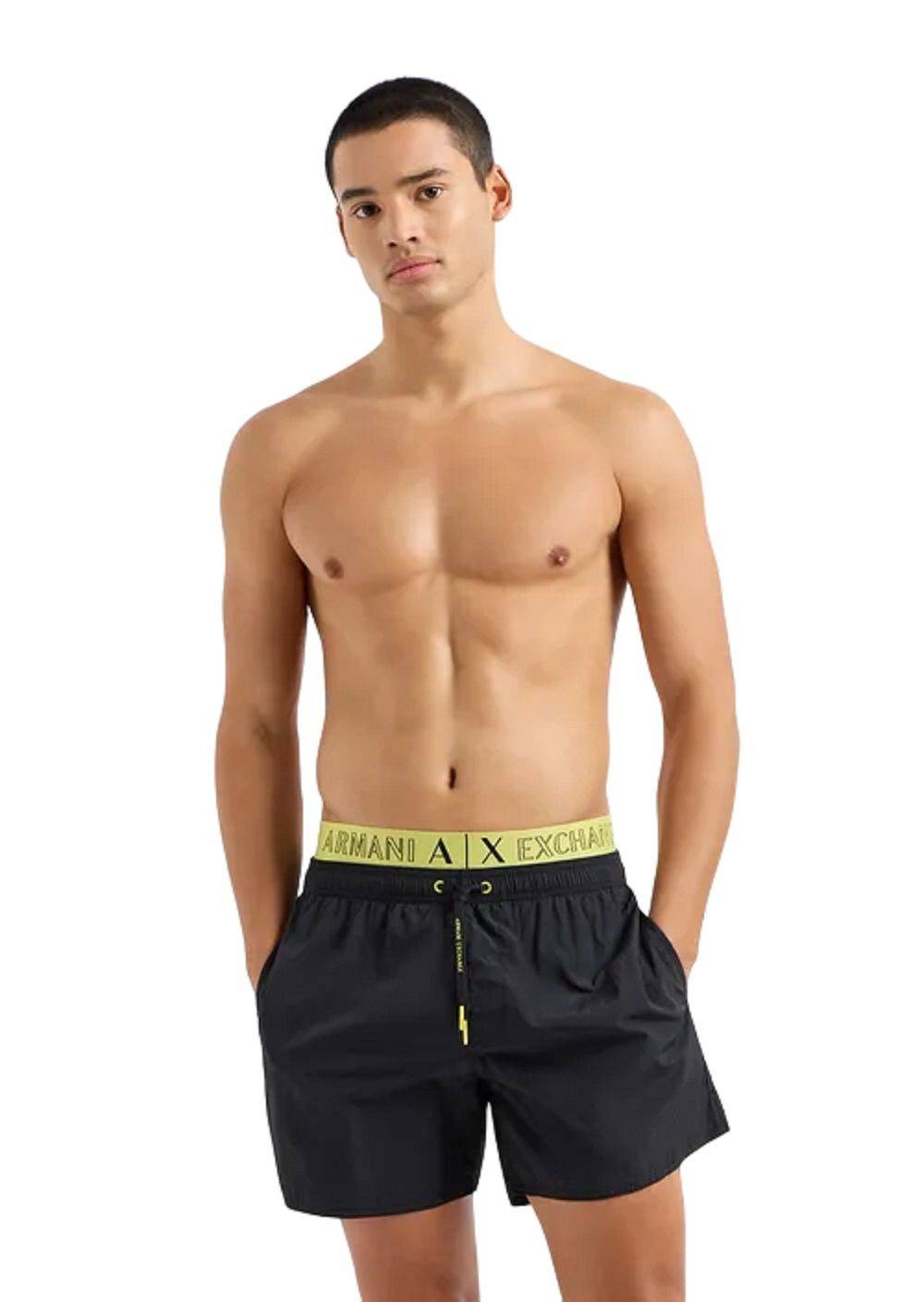 ARMANI EXCHANGE  Costume da Bagno Nero Uomo Armani Exchange - 100% Poliammide Sconto