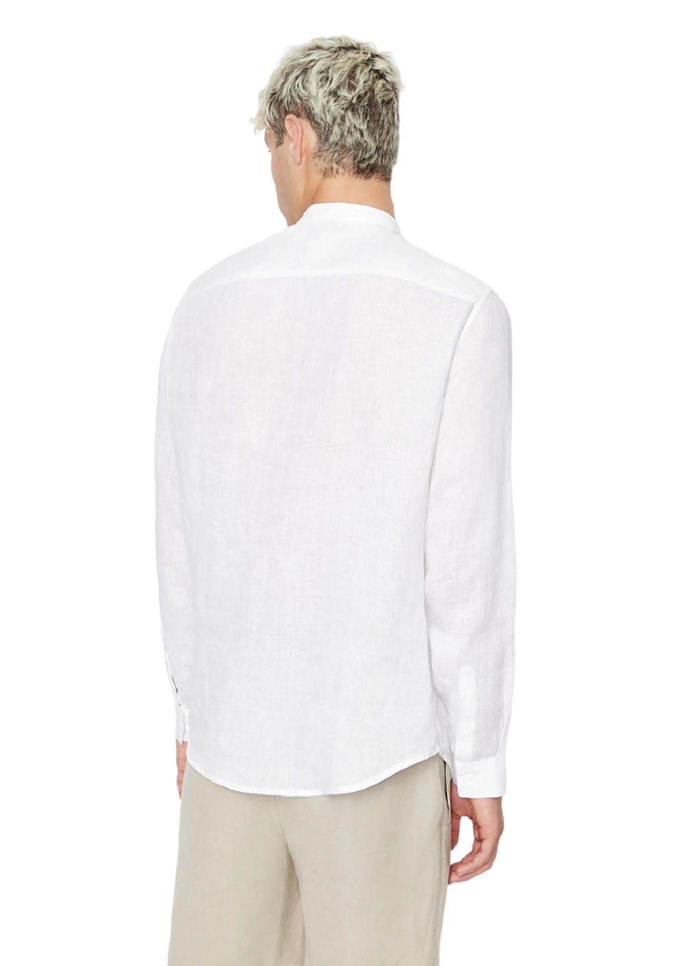 ARMANI EXCHANGE  Camicia di Lino Bianca Uomo Armani Exchange Sconto di tempo limitato