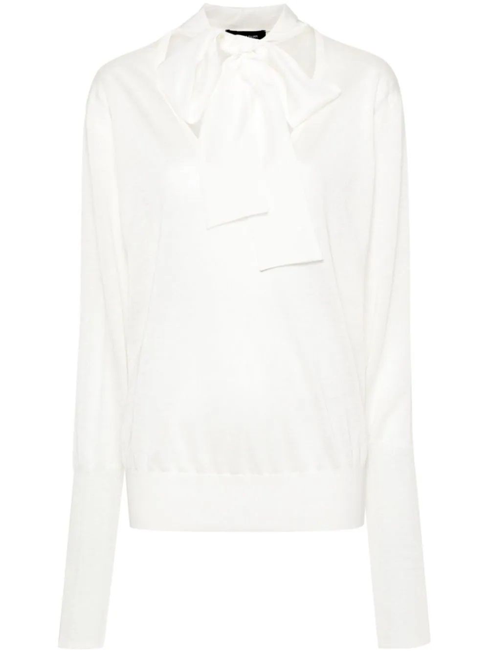 FABIANA FILIPPI  Top in Maglia Bianco Fabiana Filippi 60% Lino 40% Seta Negozio online di fabbrica