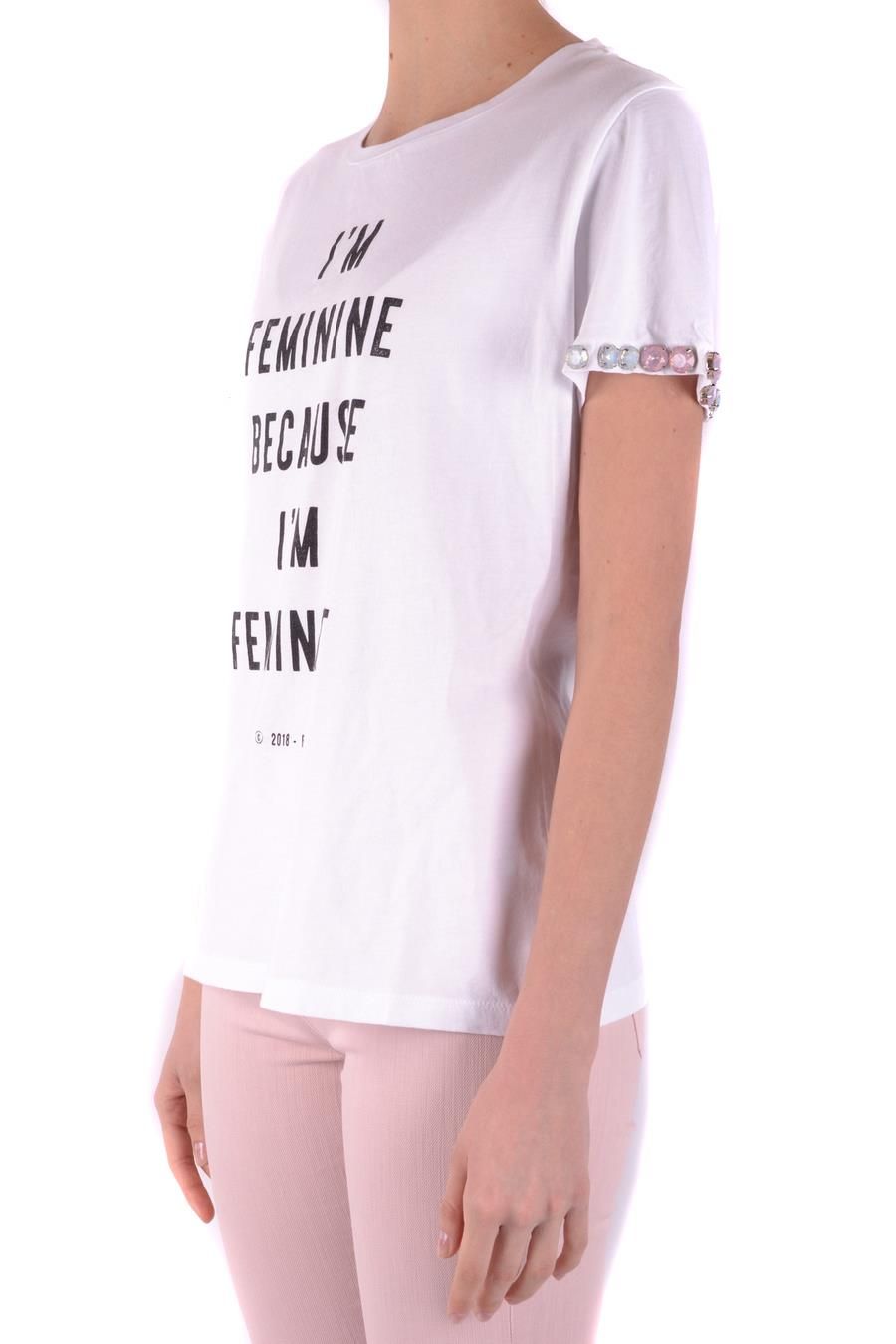 PINKO  T-Shirt PINKO Bianca in Cotone 100% per Donna Offerta esclusiva