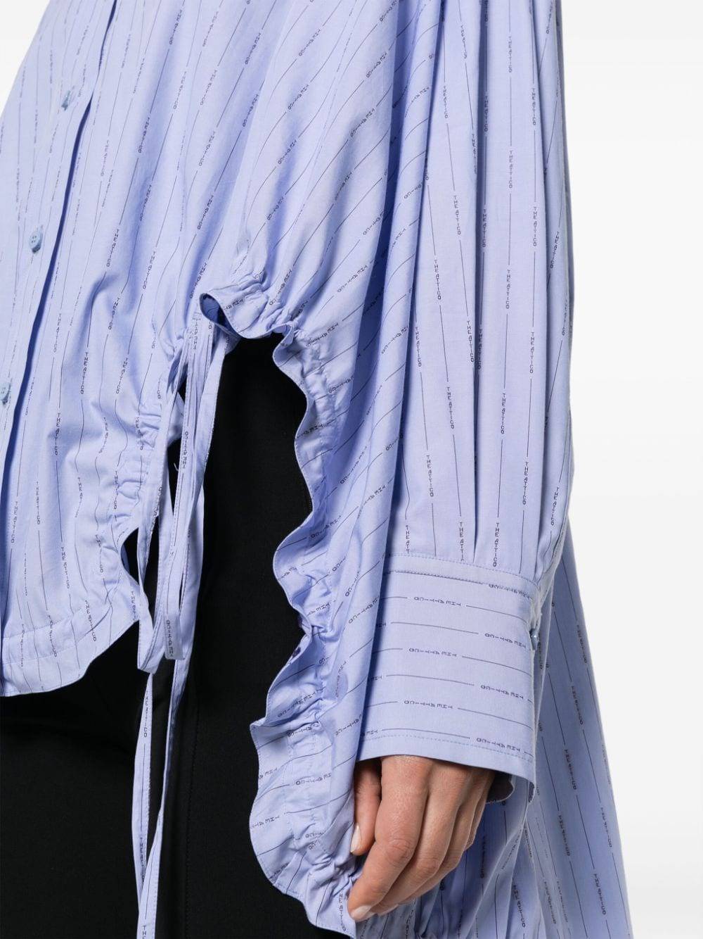 ATTICO  Camicia Attico Blu in Cotone da Donna Offerta natalizia