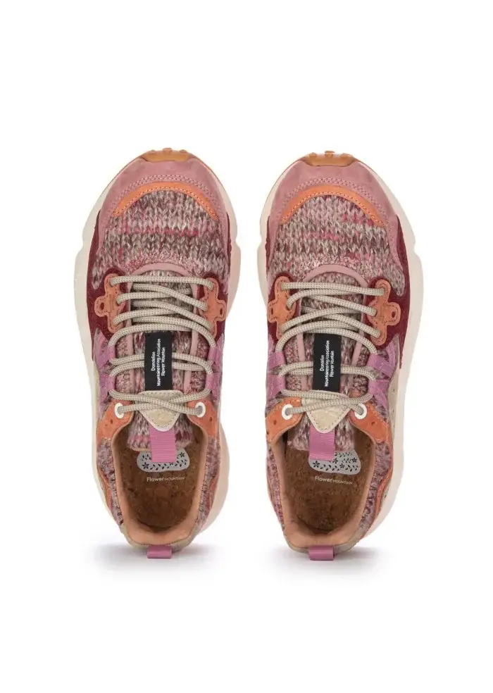 FLOWER MOUNTAIN | SNEAKERS YAMANO 3 KNITTING ROSA Qualità