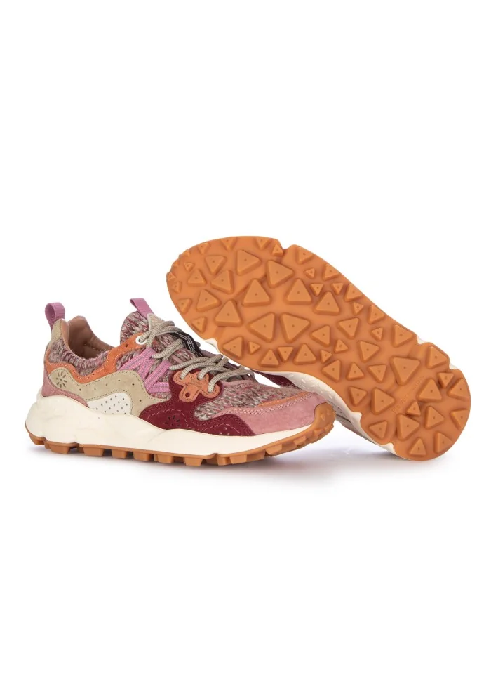 FLOWER MOUNTAIN | SNEAKERS YAMANO 3 KNITTING ROSA Qualità