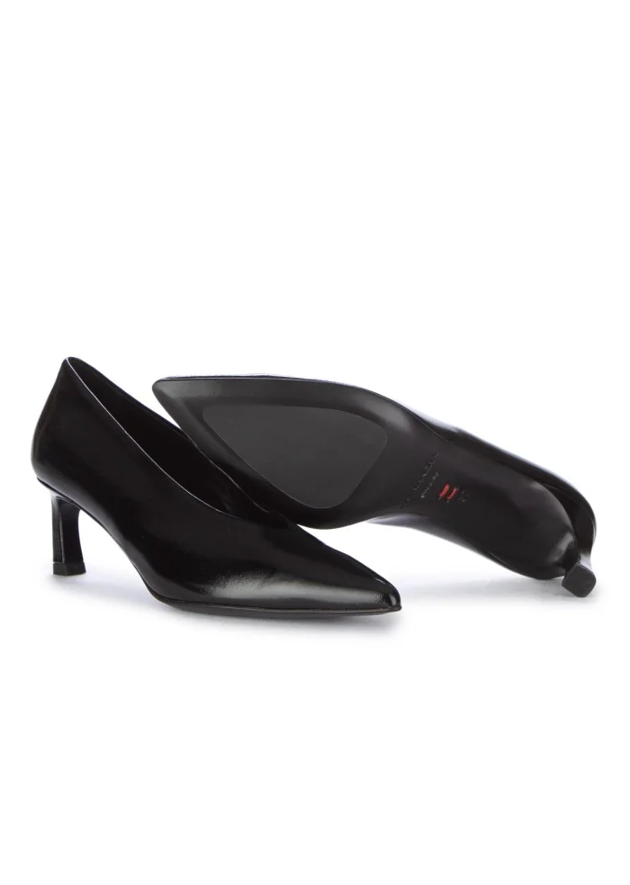 HALMANERA | SCARPE CON TACCO GLAZE NERO Sconto