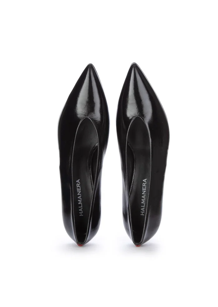 HALMANERA | SCARPE CON TACCO GLAZE NERO Sconto
