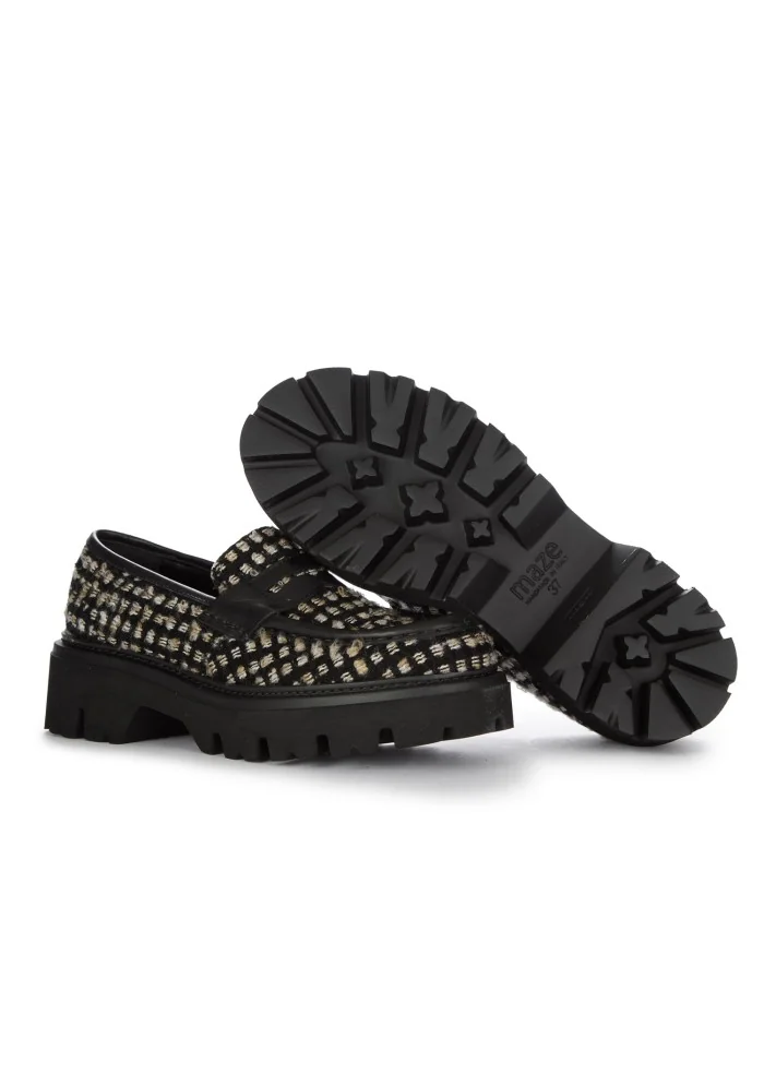 MAZE | MOCASSINI SARA STOCCOLMA FOUNTAIN NERO BEIGE Online