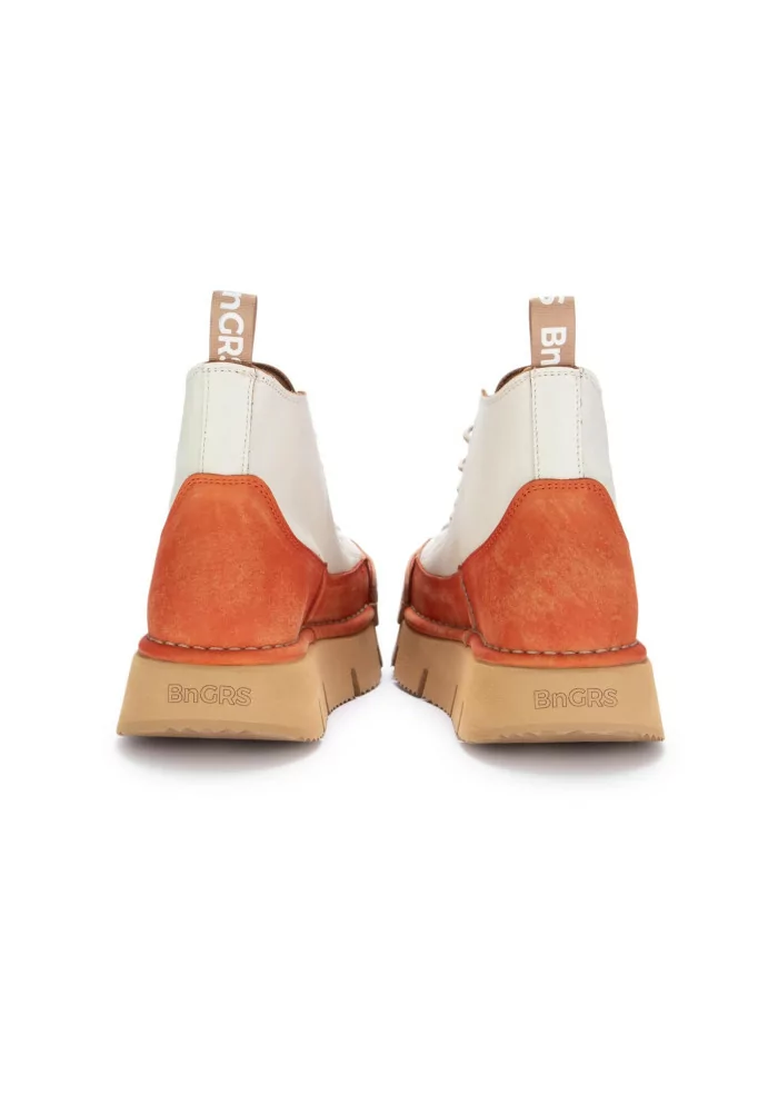 BNG REAL SHOES | SNEAKERS LA DINAMICA BIANCO PANNA ARANCIONE Vendita Calda