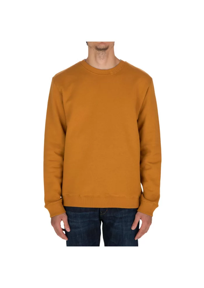 DONDUP | FELPA LOGO GIROCOLLO COTONE OCRA Negozio