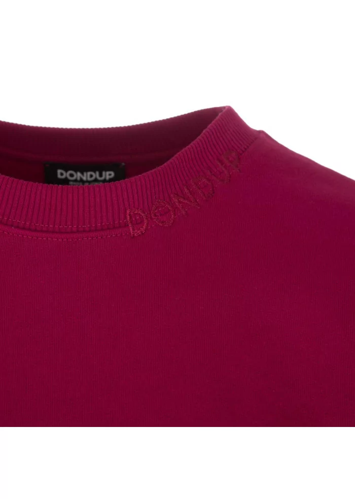 DONDUP | FELPA LOGO GIROCOLLO COTONE MAGENTA 2025