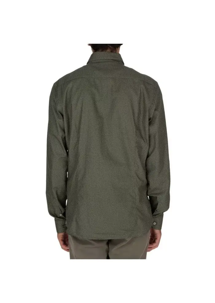 MASTRICAMICIAI | CAMICIA LUCA COTONE MICRO PATTERN VERDE Pezzi Unici