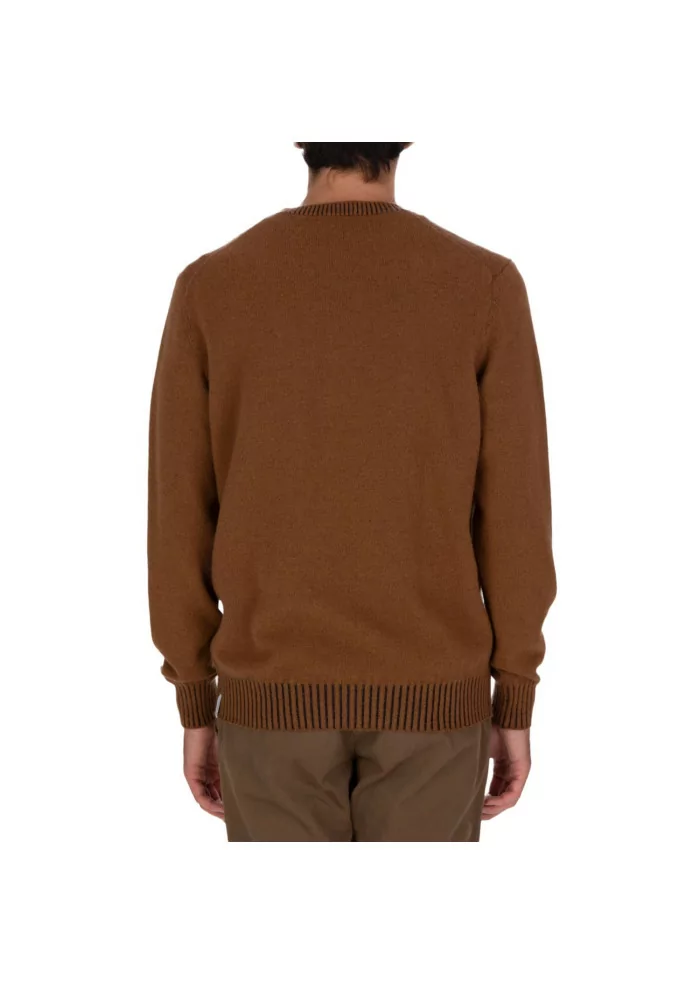 JURTA | MAGLIONE GIROCOLLO LANA MERINO MARRONE Promozione Limitata