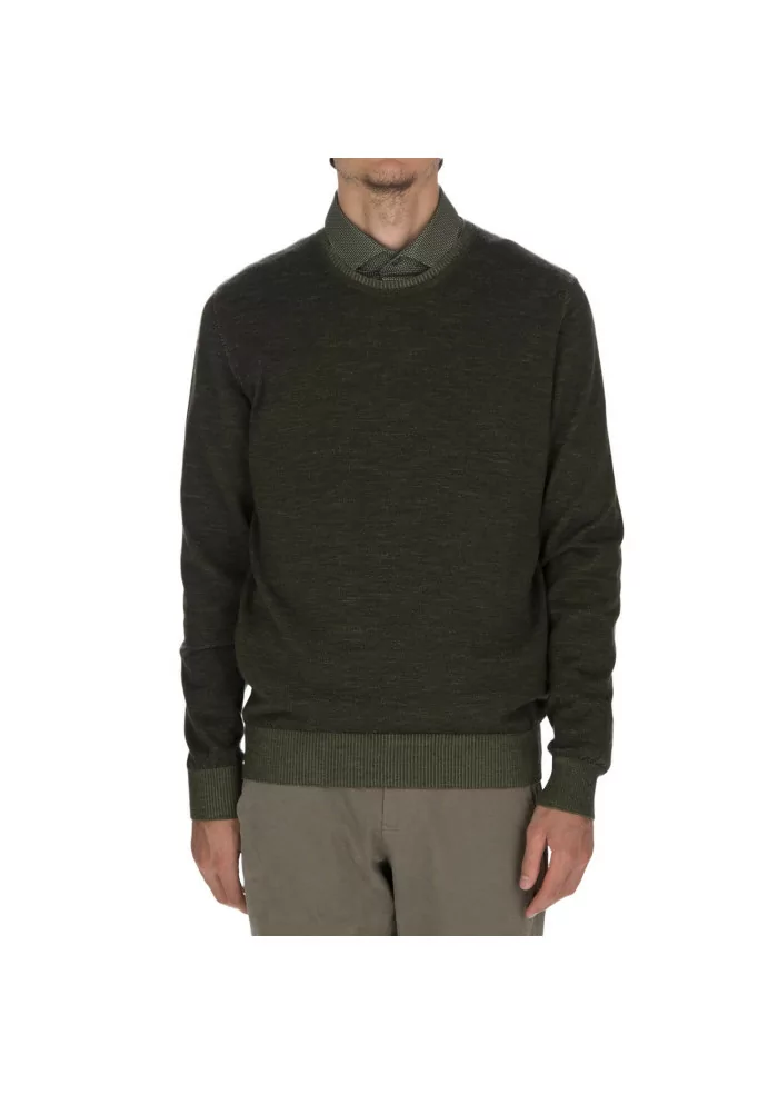 JURTA | MAGLIONE GIROCOLLO LANA MERINO VERDE Shopping Online