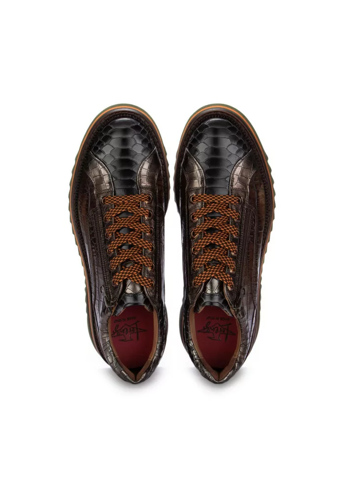 LORENZI | SCARPE ALLACCIATE ANACONDA MARRONE NERO Saldi Di Fabbrica