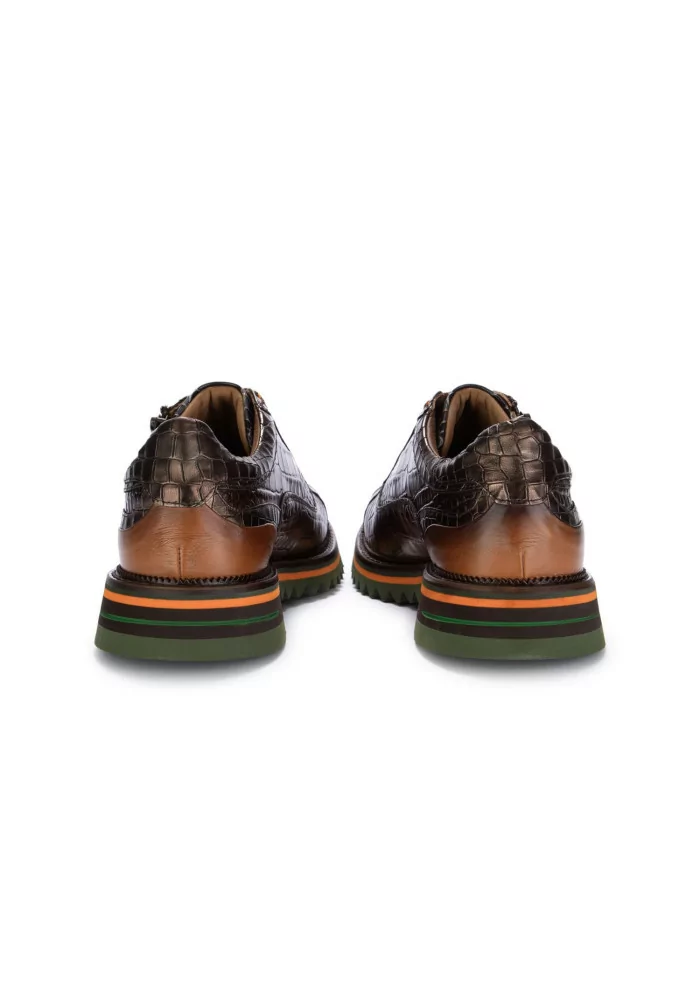LORENZI | SCARPE ALLACCIATE ANACONDA MARRONE NERO Saldi Di Fabbrica