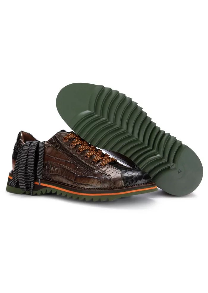 LORENZI | SCARPE ALLACCIATE ANACONDA MARRONE NERO Saldi Di Fabbrica
