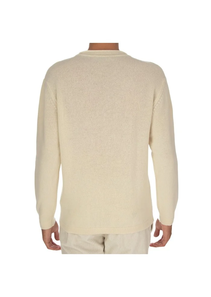 WOOL & CO | MAGLIONE GIROCOLLO BIANCO PANNA Moda
